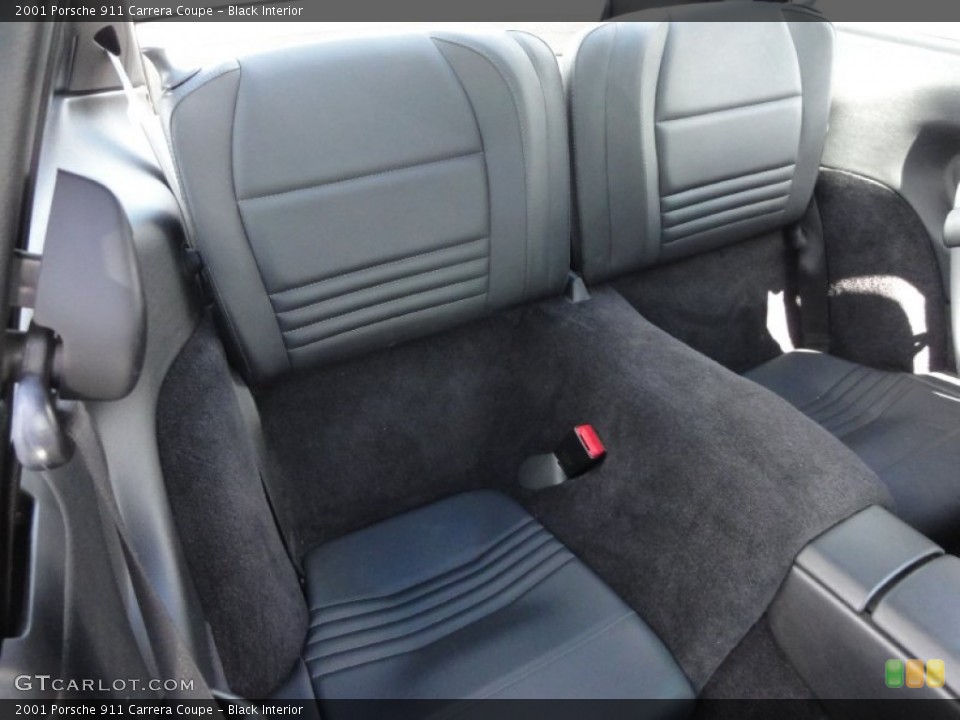 Black Interior Rear Seat for the 2001 Porsche 911 Carrera Coupe #63226545