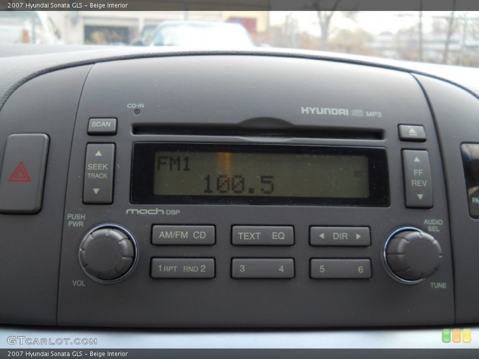 Beige Interior Audio System for the 2007 Hyundai Sonata GLS #63228570