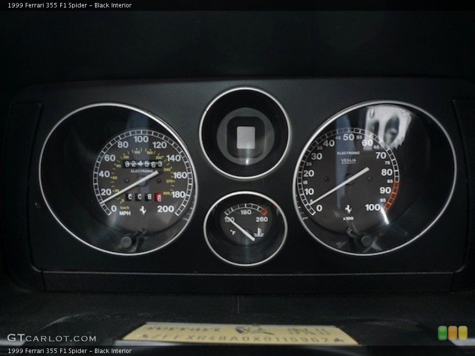 Black Interior Gauges for the 1999 Ferrari 355 F1 Spider #63234246