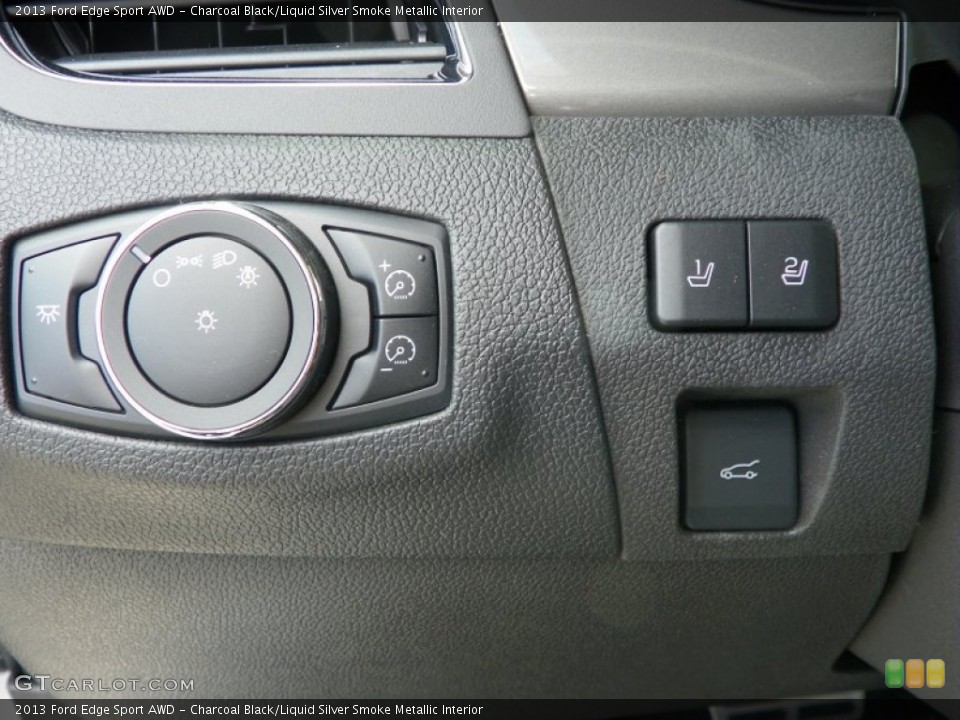 Charcoal Black/Liquid Silver Smoke Metallic Interior Controls for the 2013 Ford Edge Sport AWD #63237462