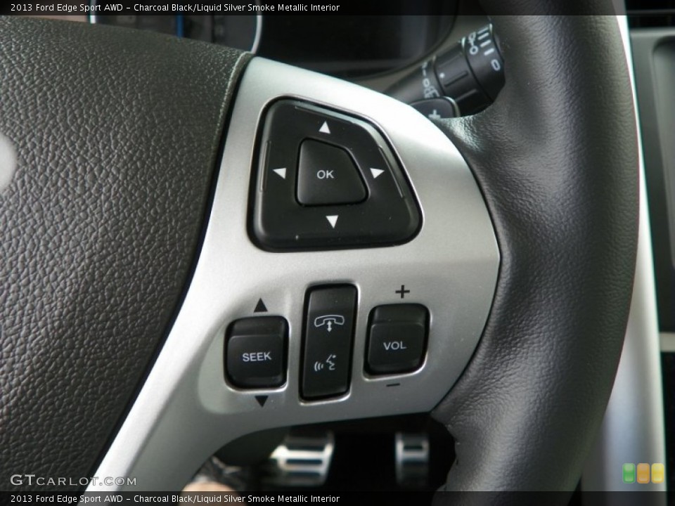 Charcoal Black/Liquid Silver Smoke Metallic Interior Controls for the 2013 Ford Edge Sport AWD #63237469