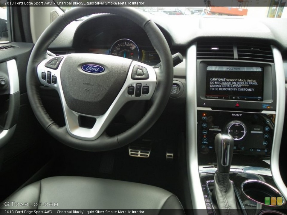 Charcoal Black/Liquid Silver Smoke Metallic Interior Dashboard for the 2013 Ford Edge Sport AWD #63237501