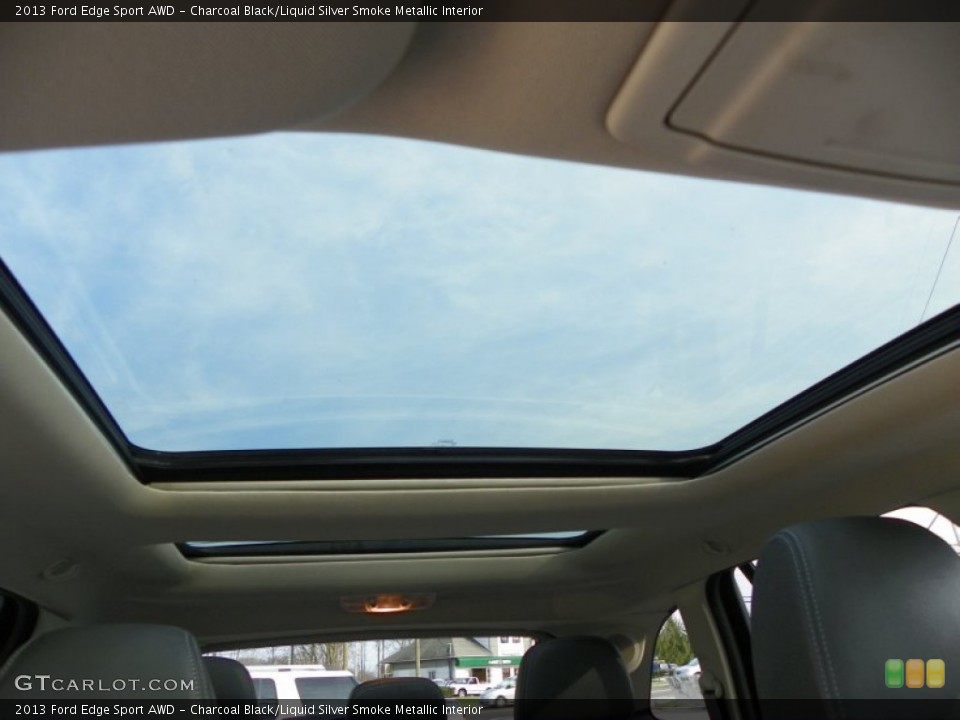 Charcoal Black/Liquid Silver Smoke Metallic Interior Sunroof for the 2013 Ford Edge Sport AWD #63237921