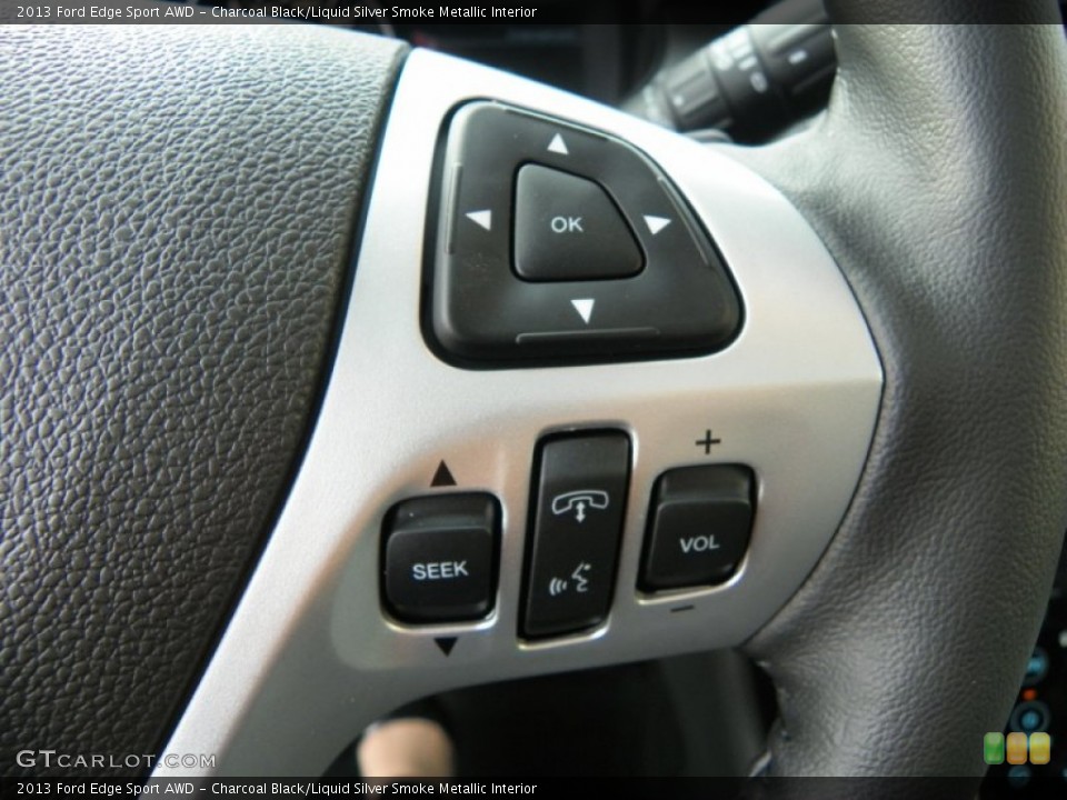 Charcoal Black/Liquid Silver Smoke Metallic Interior Controls for the 2013 Ford Edge Sport AWD #63237957