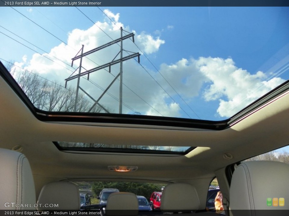 Medium Light Stone Interior Sunroof for the 2013 Ford Edge SEL AWD #63238263