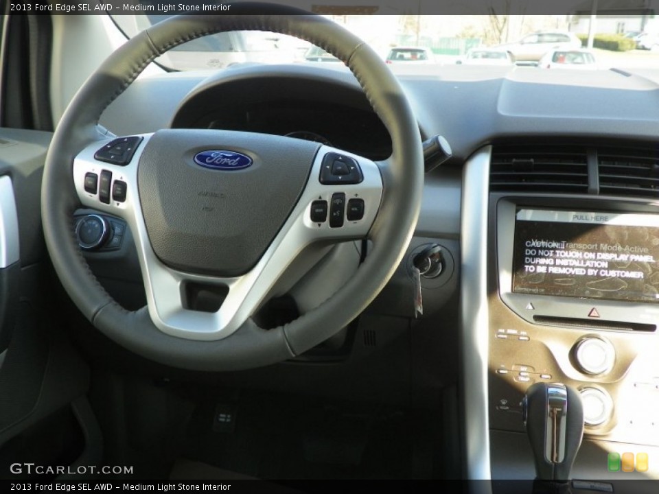 Medium Light Stone Interior Steering Wheel for the 2013 Ford Edge SEL AWD #63238269