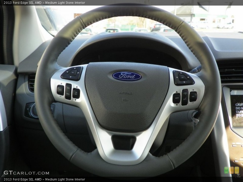 Medium Light Stone Interior Steering Wheel for the 2013 Ford Edge SEL AWD #63238275