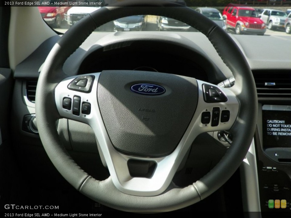 Medium Light Stone Interior Steering Wheel for the 2013 Ford Edge SEL AWD #63238467