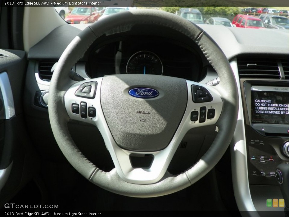 Medium Light Stone Interior Steering Wheel for the 2013 Ford Edge SEL AWD #63238623