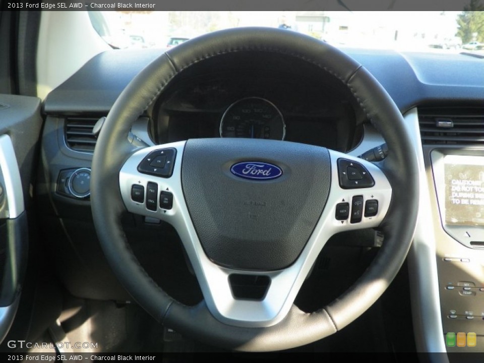Charcoal Black Interior Steering Wheel for the 2013 Ford Edge SEL AWD #63239097