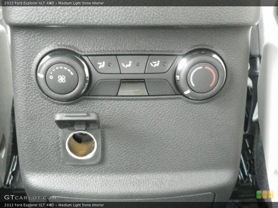 Medium Light Stone Interior Controls for the 2013 Ford Explorer XLT 4WD #63239313