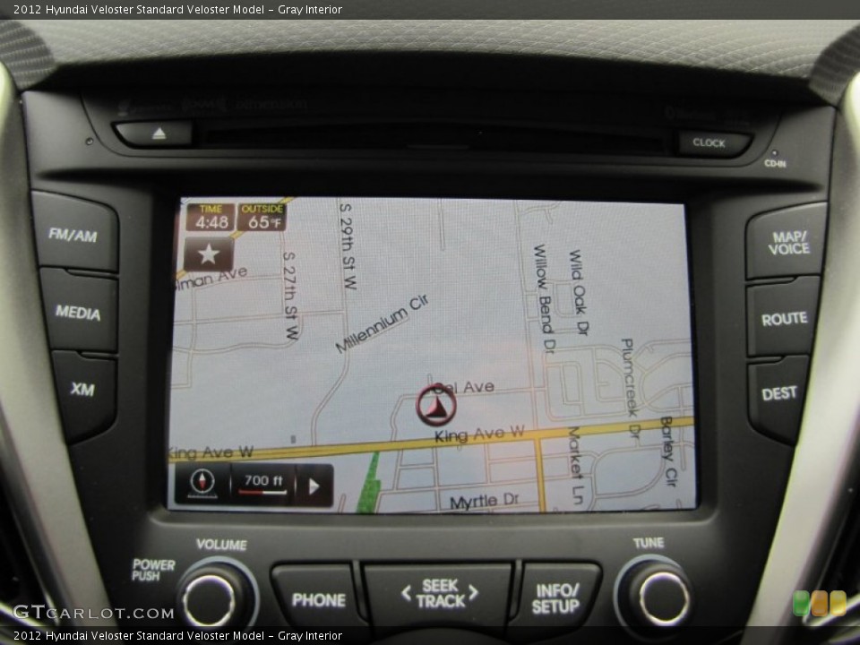 Gray Interior Navigation for the 2012 Hyundai Veloster  #63240015