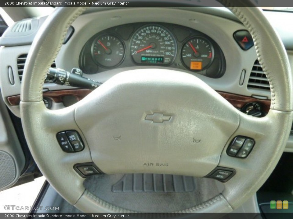 Medium Gray Interior Steering Wheel for the 2000 Chevrolet Impala  #63244501