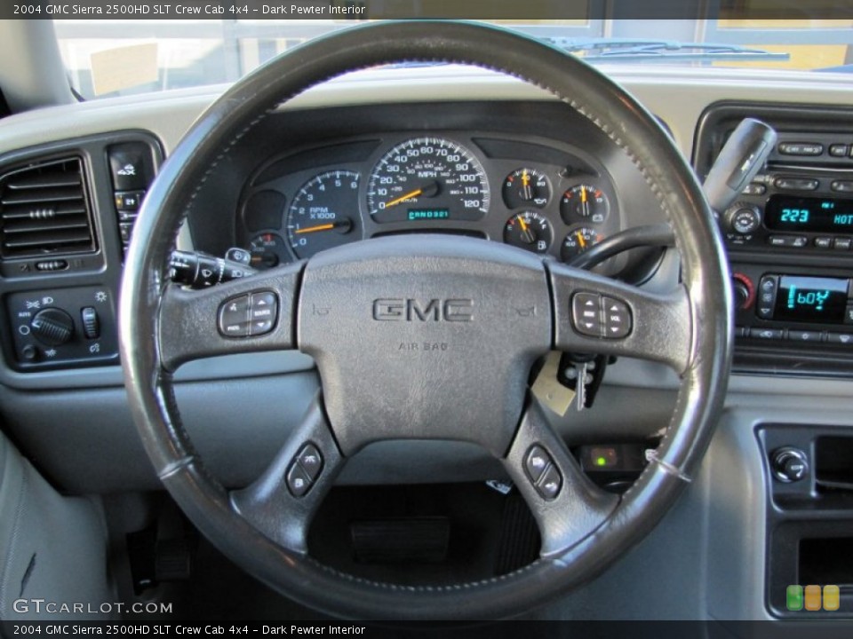 Dark Pewter Interior Steering Wheel for the 2004 GMC Sierra 2500HD SLT Crew Cab 4x4 #63252142