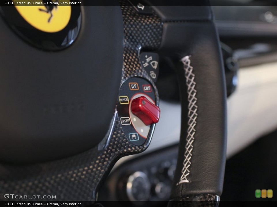 Crema/Nero Interior Controls for the 2011 Ferrari 458 Italia #63253342