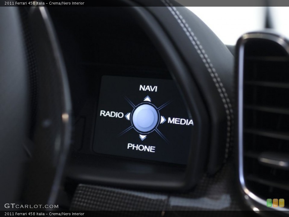 Crema/Nero Interior Controls for the 2011 Ferrari 458 Italia #63253768