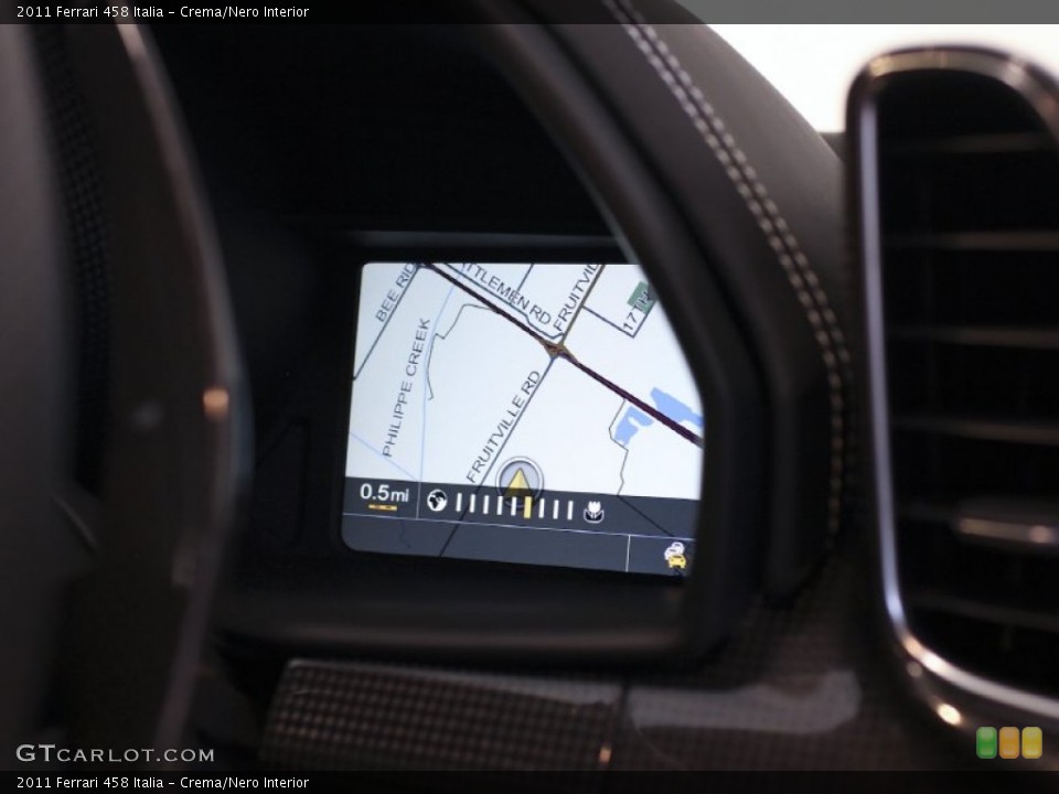 Crema/Nero Interior Navigation for the 2011 Ferrari 458 Italia #63253777