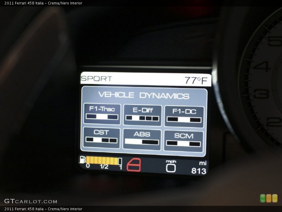 Crema/Nero Interior Controls for the 2011 Ferrari 458 Italia #63253853