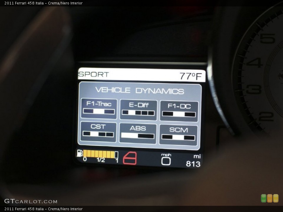 Crema/Nero Interior Controls for the 2011 Ferrari 458 Italia #63253871