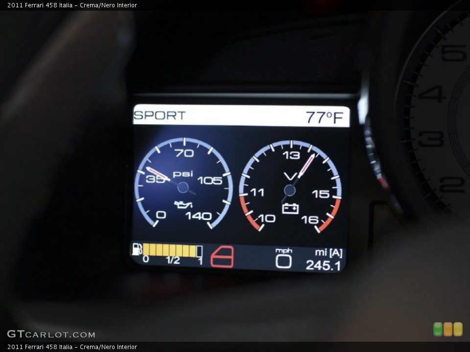 Crema/Nero Interior Gauges for the 2011 Ferrari 458 Italia #63253879