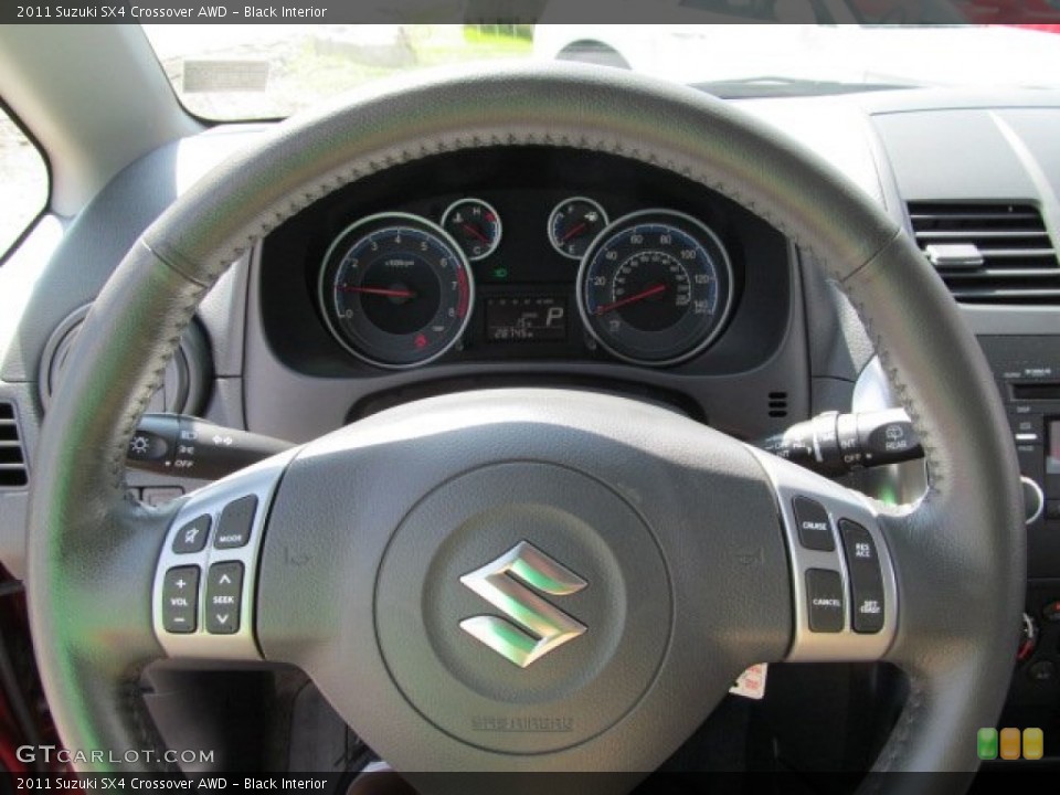 Black Interior Steering Wheel for the 2011 Suzuki SX4 Crossover AWD #63254378