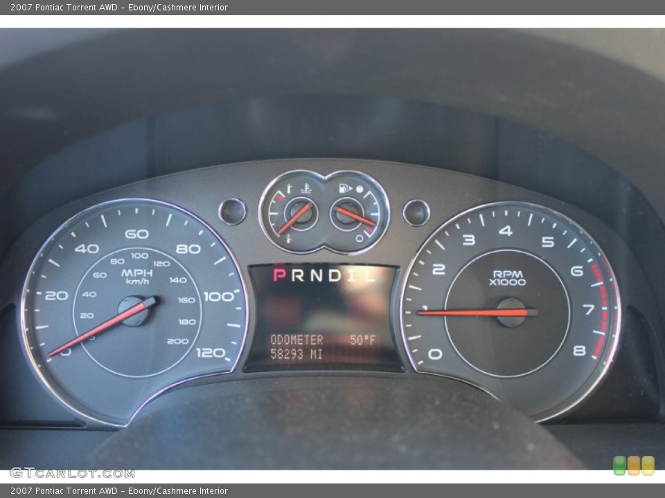 Ebony/Cashmere Interior Gauges for the 2007 Pontiac Torrent AWD #63255025
