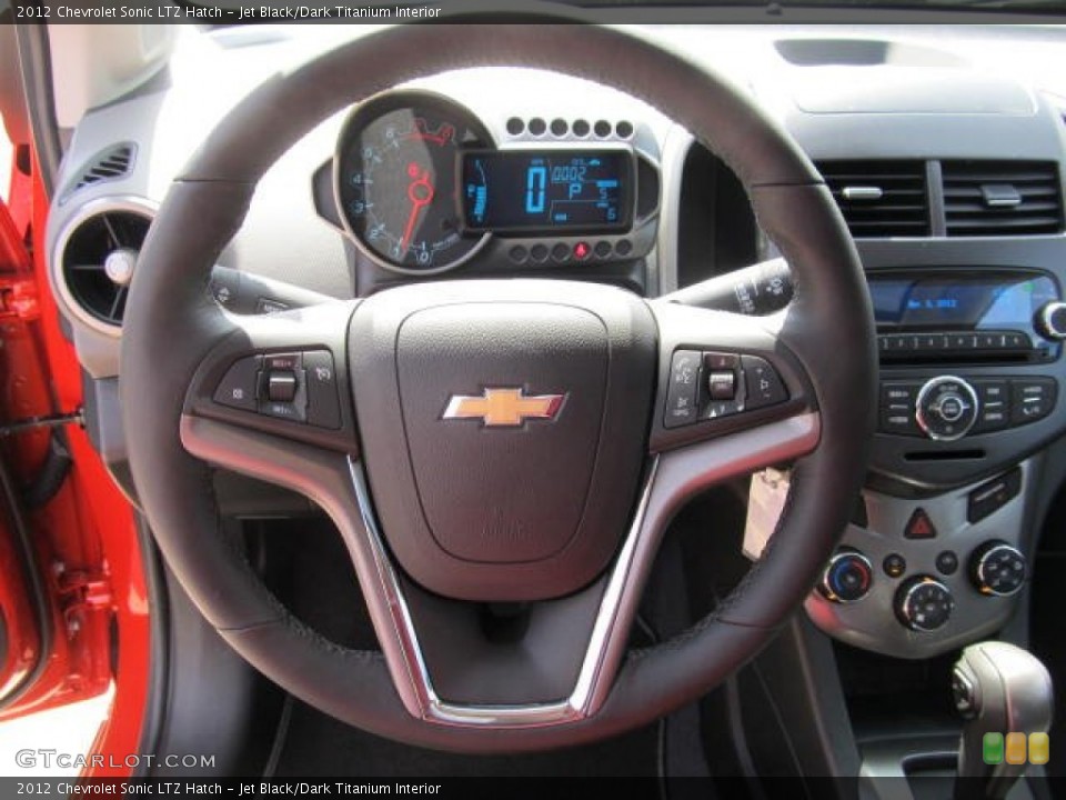 Jet Black/Dark Titanium Interior Steering Wheel for the 2012 Chevrolet Sonic LTZ Hatch #63255041
