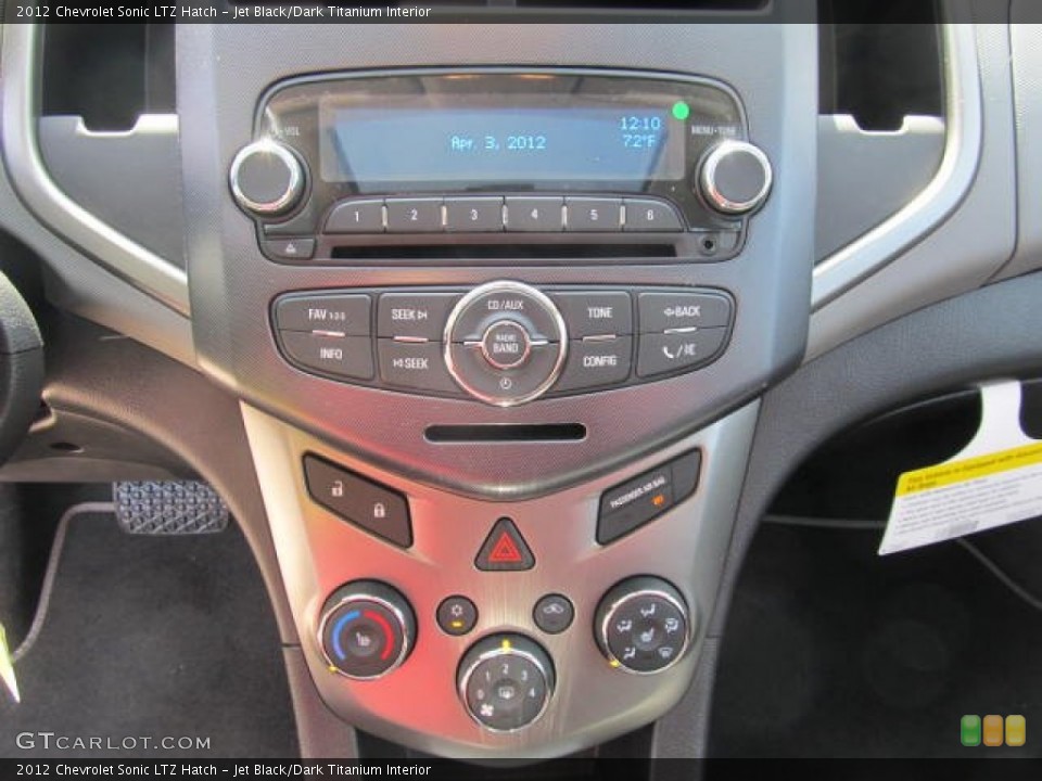 Jet Black/Dark Titanium Interior Controls for the 2012 Chevrolet Sonic LTZ Hatch #63255052