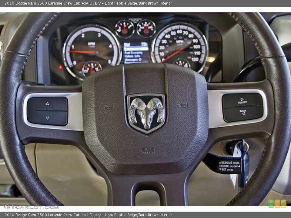 Light Pebble Beige/Bark Brown Interior Steering Wheel for the 2010 Dodge Ram 3500 Laramie Crew Cab 4x4 Dually #63257722