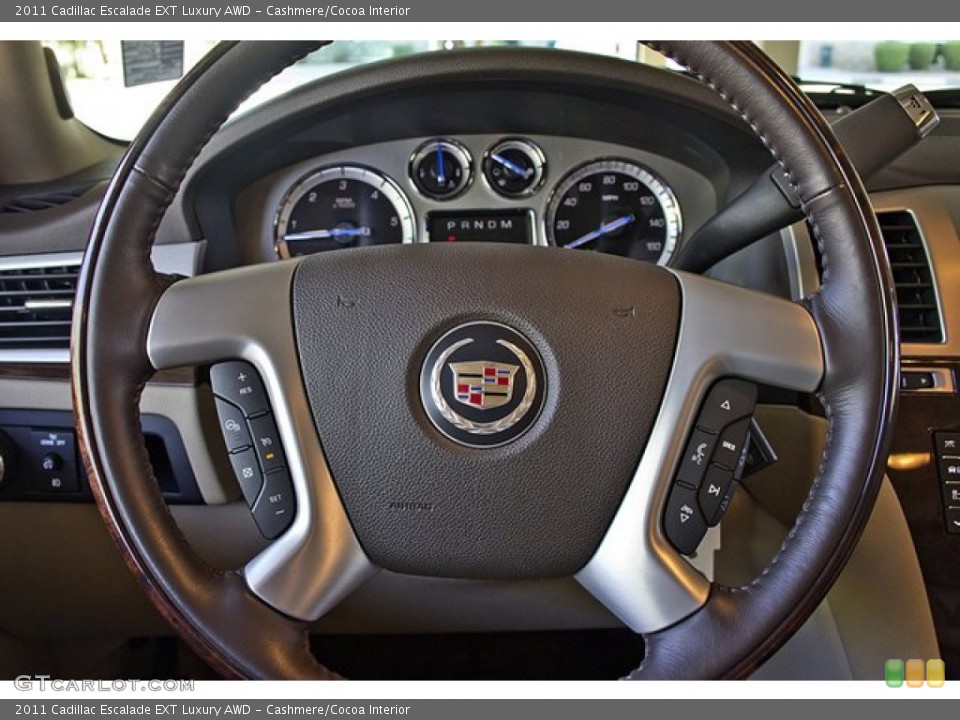 Cashmere/Cocoa Interior Steering Wheel for the 2011 Cadillac Escalade EXT Luxury AWD #63258403