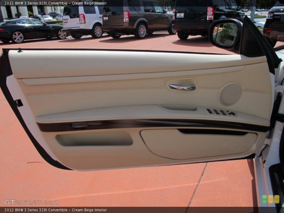 Cream Beige Interior Door Panel for the 2012 BMW 3 Series 328i Convertible #63258982