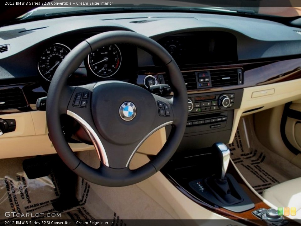Cream Beige Interior Dashboard for the 2012 BMW 3 Series 328i Convertible #63259006
