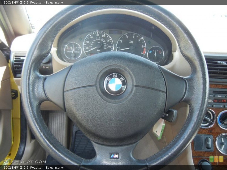Beige Interior Steering Wheel for the 2002 BMW Z3 2.5i Roadster #63260386