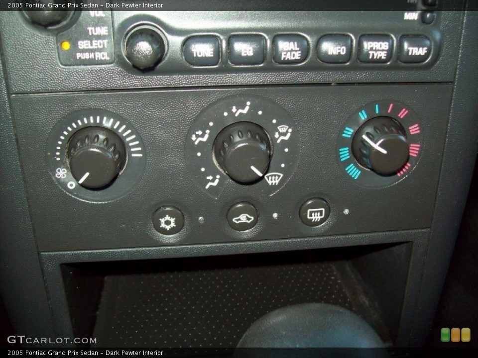 Dark Pewter Interior Controls for the 2005 Pontiac Grand Prix Sedan #63262639