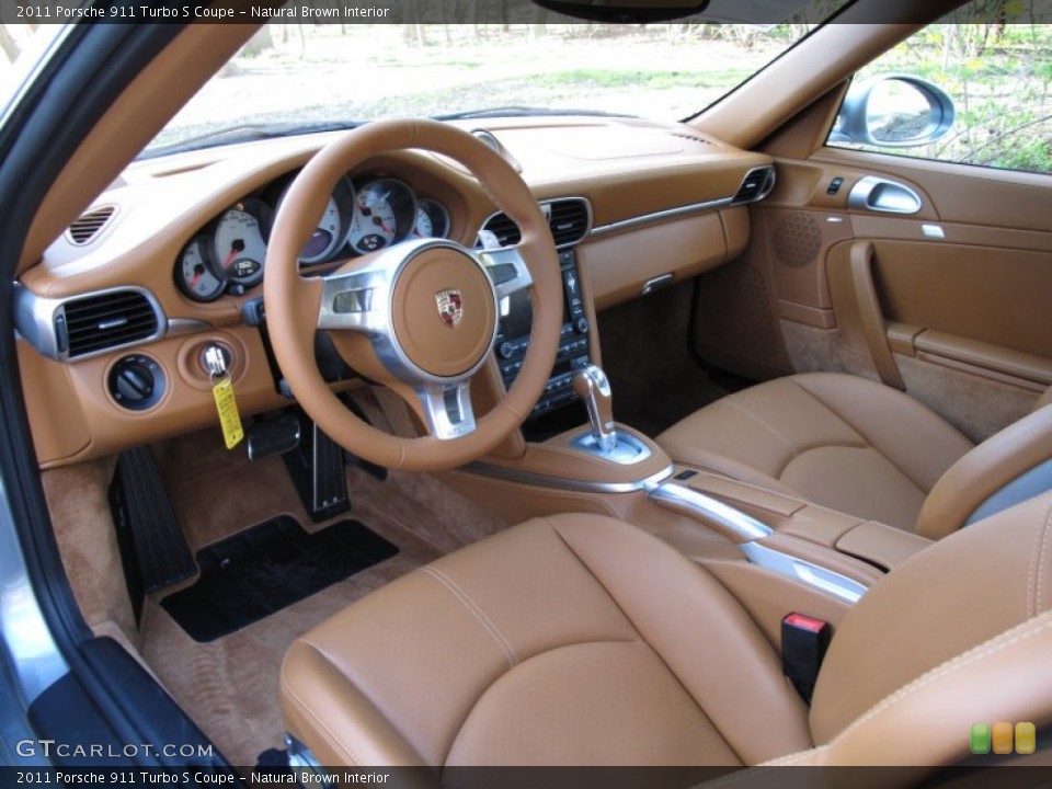 Natural Brown Interior Prime Interior for the 2011 Porsche 911 Turbo S Coupe #63265602