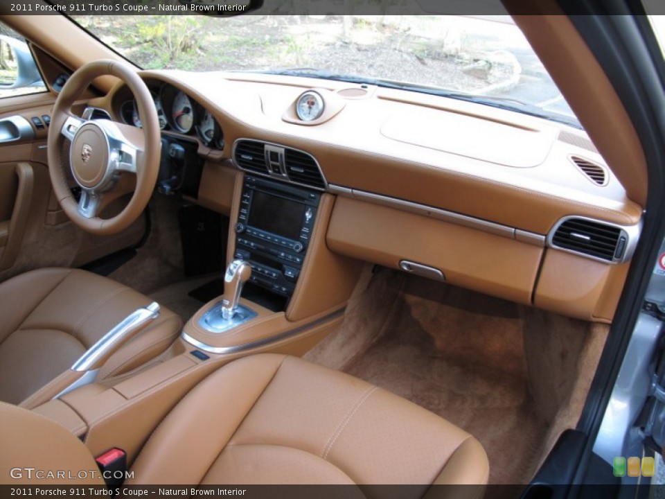 Natural Brown Interior Dashboard for the 2011 Porsche 911 Turbo S Coupe #63265645