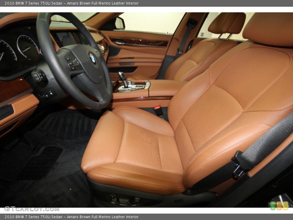 Amaro Brown Full Merino Leather Interior Photo for the 2010 BMW 7 Series 750Li Sedan #63266509