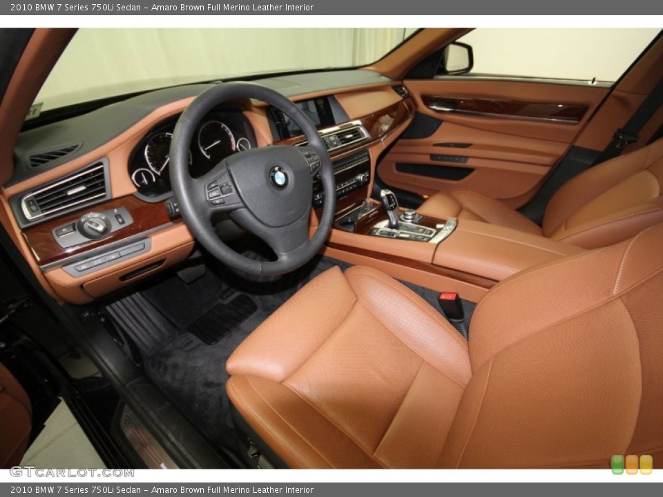 Amaro Brown Full Merino Leather Interior Photo for the 2010 BMW 7 Series 750Li Sedan #63266601