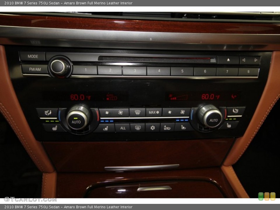 Amaro Brown Full Merino Leather Interior Controls for the 2010 BMW 7 Series 750Li Sedan #63266680