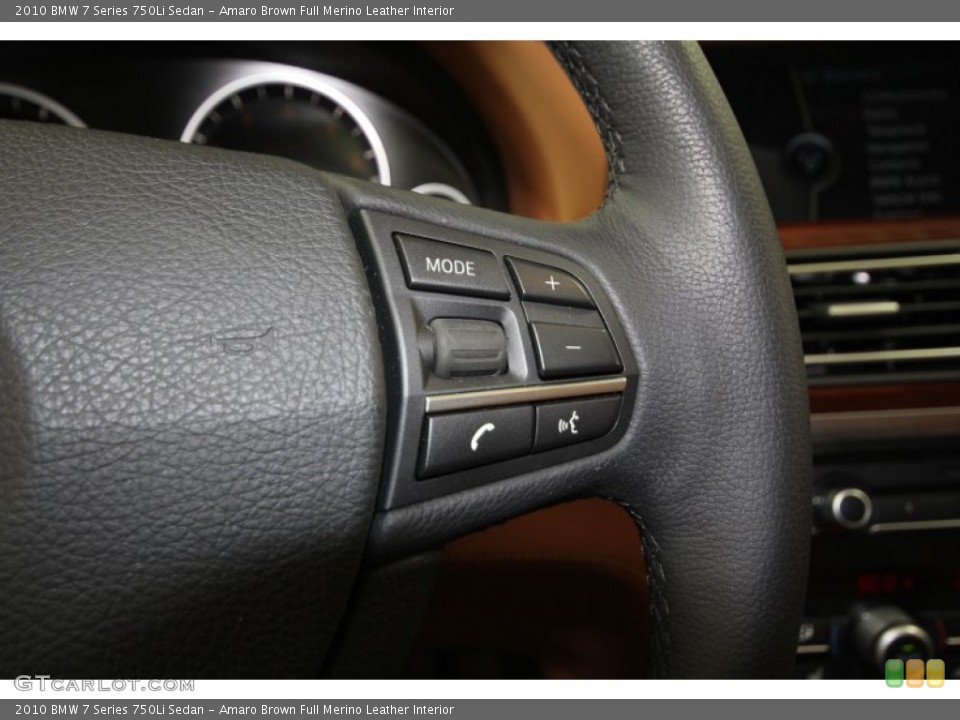 Amaro Brown Full Merino Leather Interior Controls for the 2010 BMW 7 Series 750Li Sedan #63266716