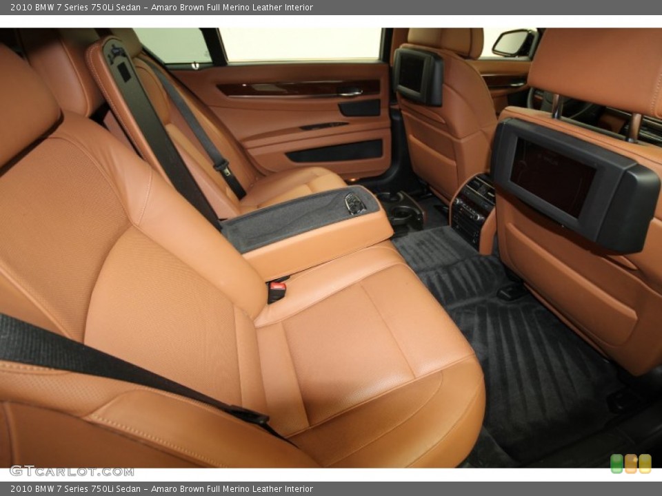 Amaro Brown Full Merino Leather Interior Rear Seat for the 2010 BMW 7 Series 750Li Sedan #63266848