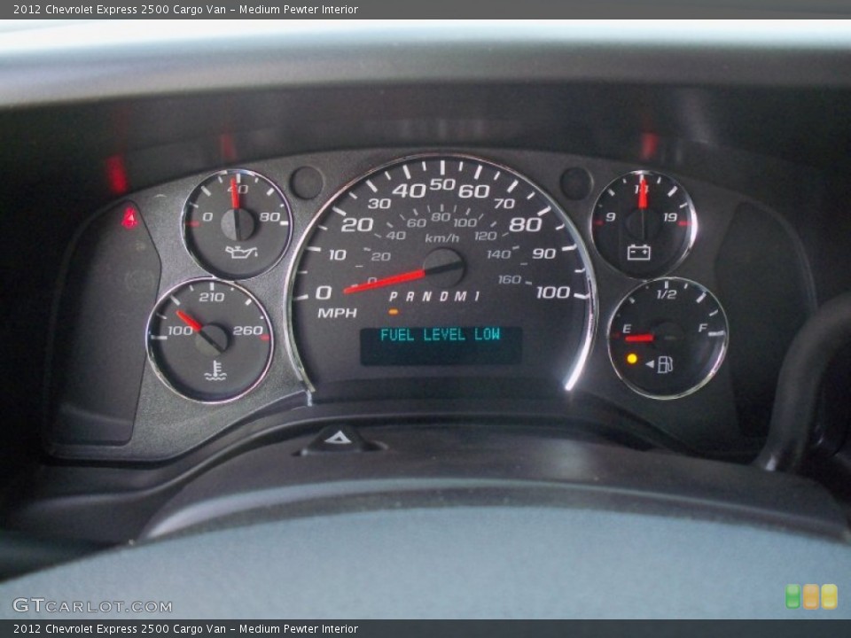 Medium Pewter Interior Gauges for the 2012 Chevrolet Express 2500 Cargo Van #63267013