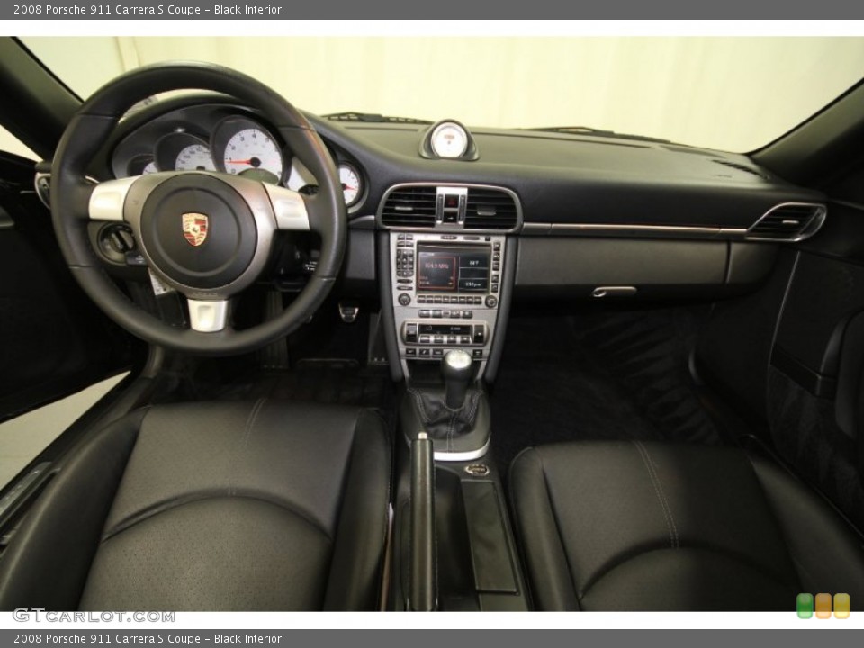 Black Interior Dashboard for the 2008 Porsche 911 Carrera S Coupe #63272014