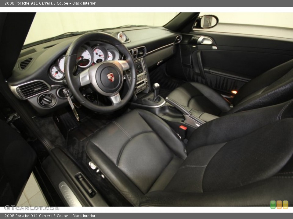 Black Interior Prime Interior for the 2008 Porsche 911 Carrera S Coupe #63272102