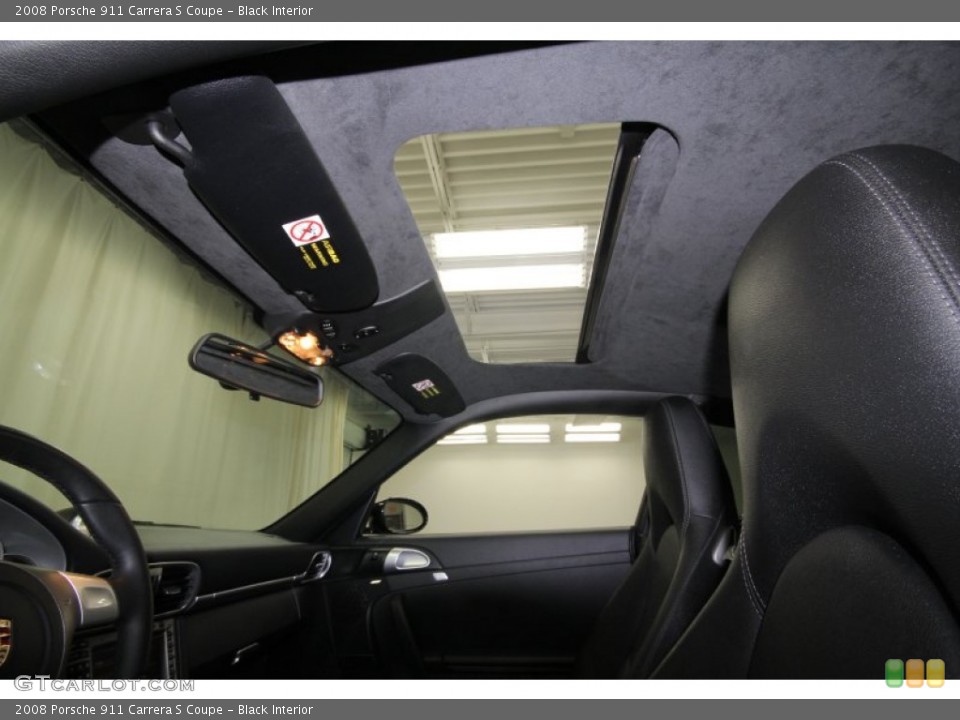 Black Interior Sunroof for the 2008 Porsche 911 Carrera S Coupe #63272212