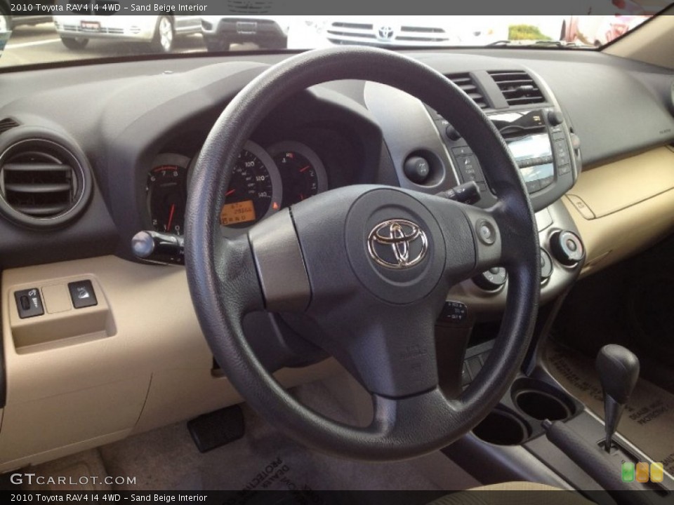 Sand Beige Interior Steering Wheel for the 2010 Toyota RAV4 I4 4WD #63277513