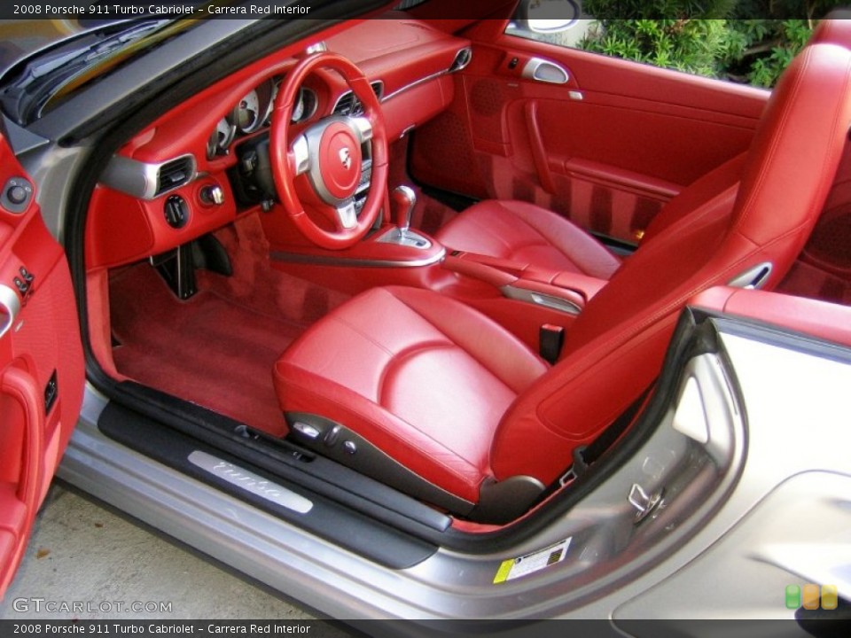 Carrera Red Interior Photo for the 2008 Porsche 911 Turbo Cabriolet #63282787