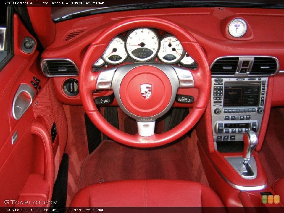 Carrera Red Interior Steering Wheel for the 2008 Porsche 911 Turbo Cabriolet #63282839