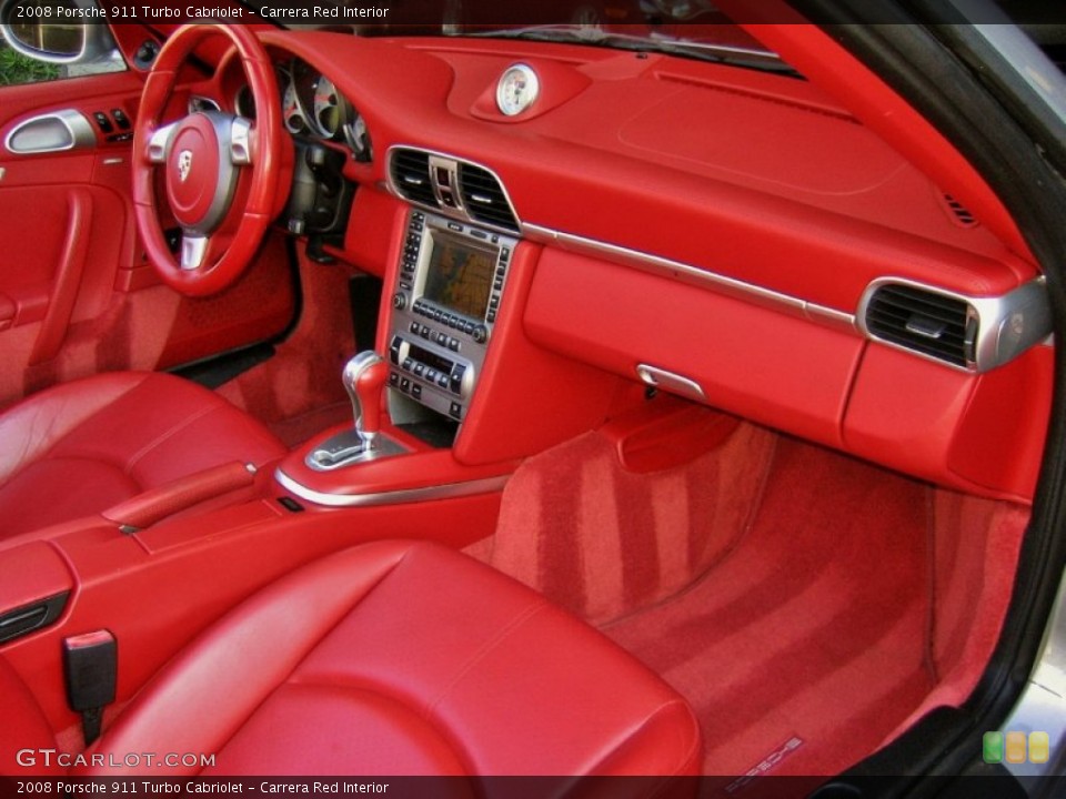 Carrera Red Interior Dashboard for the 2008 Porsche 911 Turbo Cabriolet #63282865