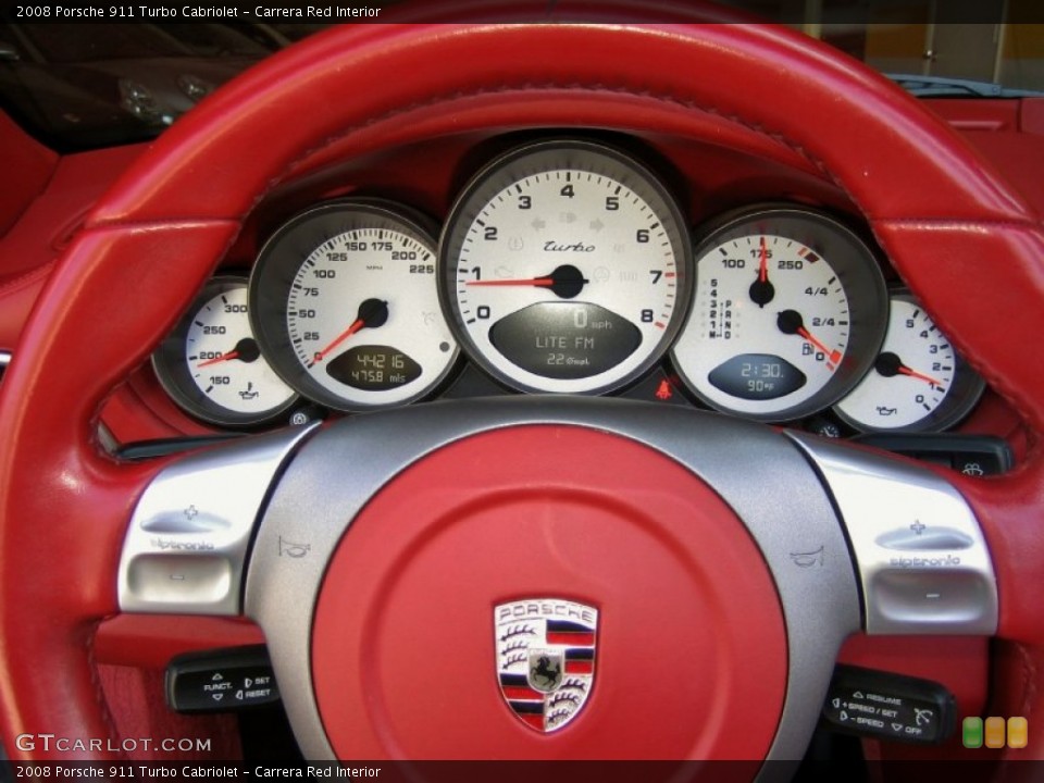 Carrera Red Interior Gauges for the 2008 Porsche 911 Turbo Cabriolet #63282883